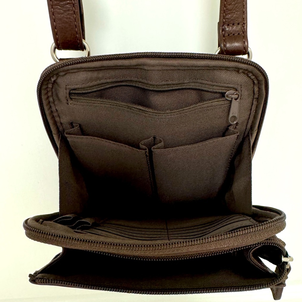 Fossil Dark Brown Leather Crossbody Bag - Picture 3 of 5